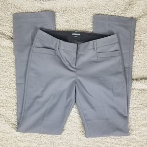 Express Columnist Pants Slate Gray Stretchy 8 Long